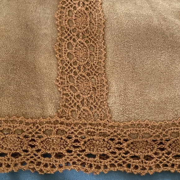 INC Internationsl Concepts 100% suede leather skirt. Acetate Lining. - Picture 3 of 7